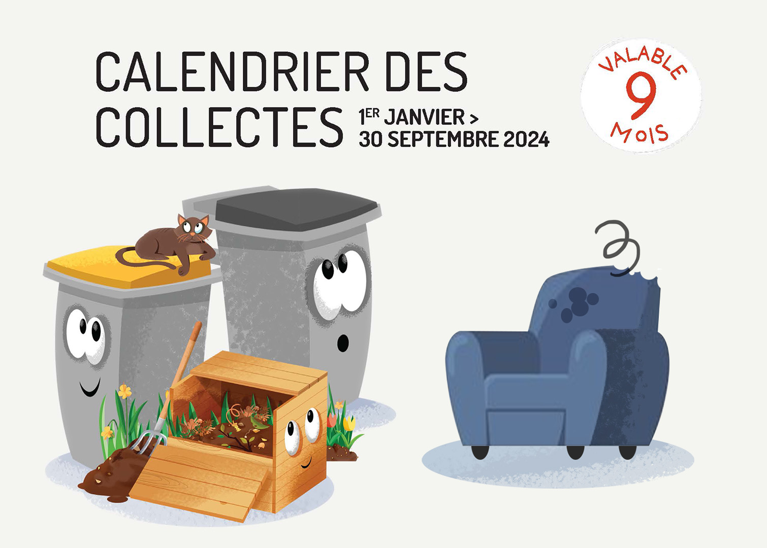 Téléchargez le calendrier 2024 de la collecte des déchets