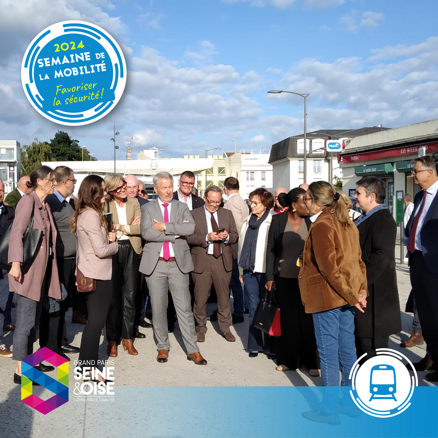 Inauguration du pôle gare Eole d'Aubergenville-Elisabethville