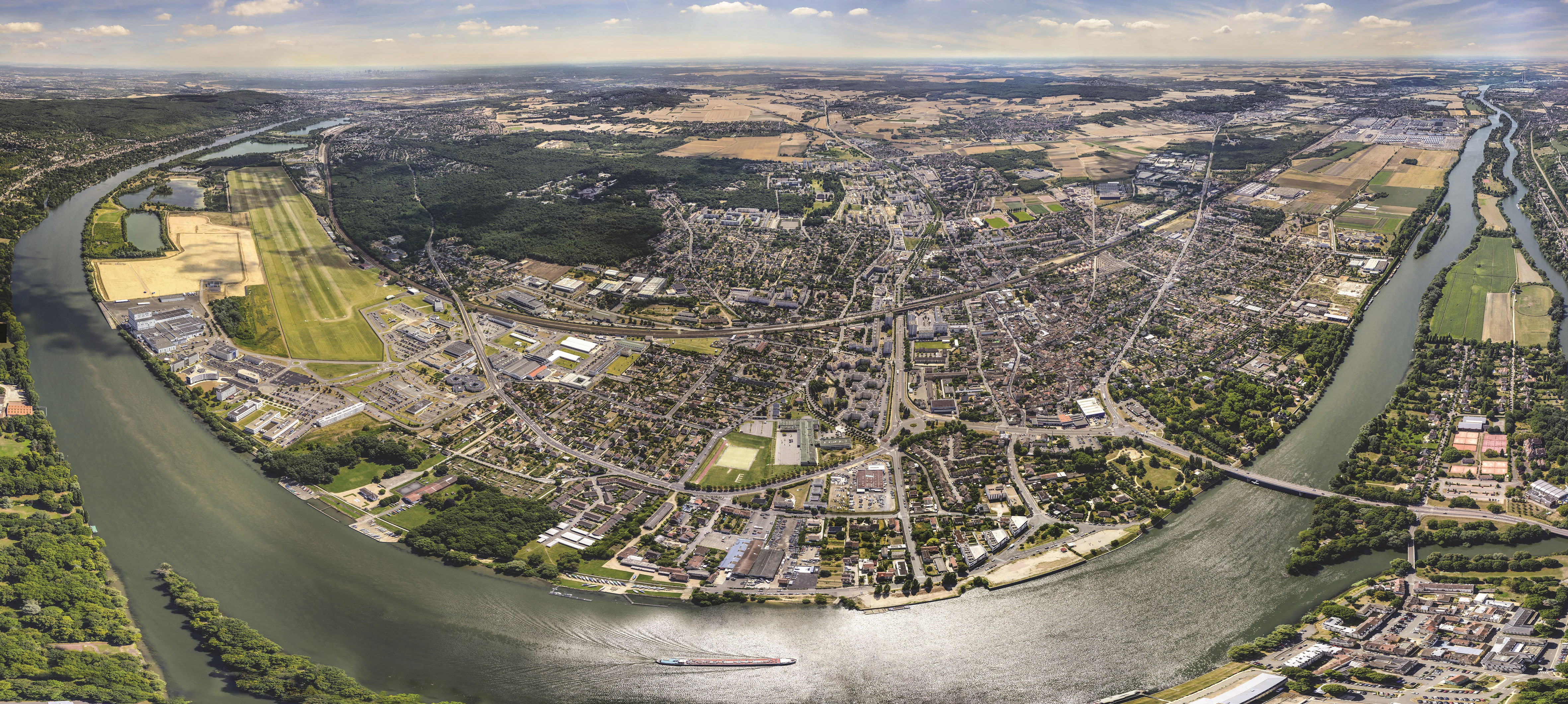 Vue aérienne de la Seine