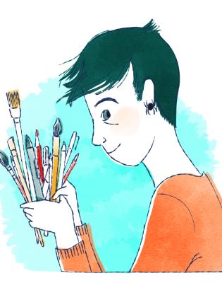 Illustration autoportrait de Carole Xénard