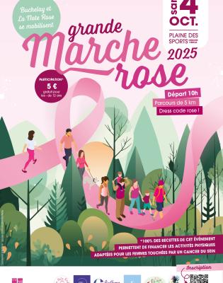 Illustration de la marche rose, affiche officielle