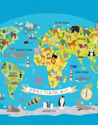 planisphère illustré