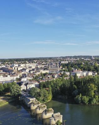 Vue aérienne de Poissy