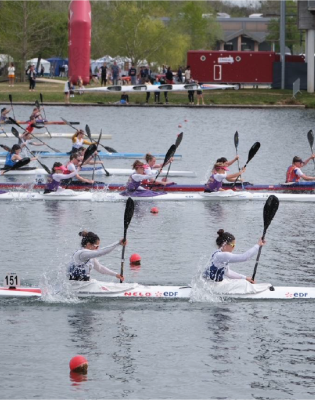 Participants du sélectif national de course en ligne canoë kayak