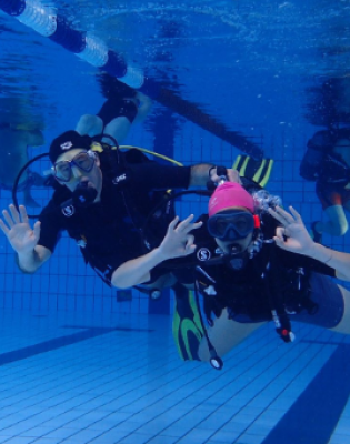 Baptême de plongée