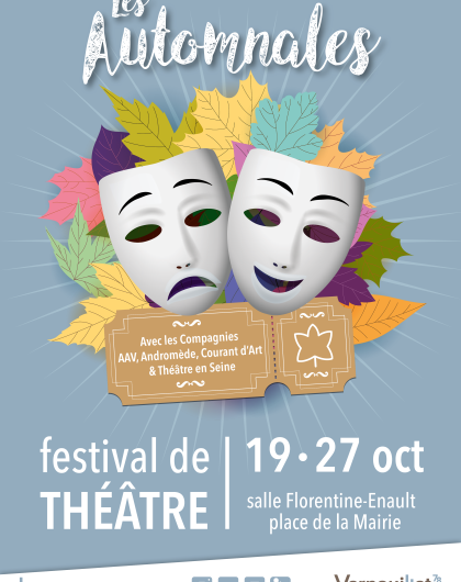 Les automnales, festival de théâtre du 19 au 27 octobre, salle Florentine Enault à Vernouillet.