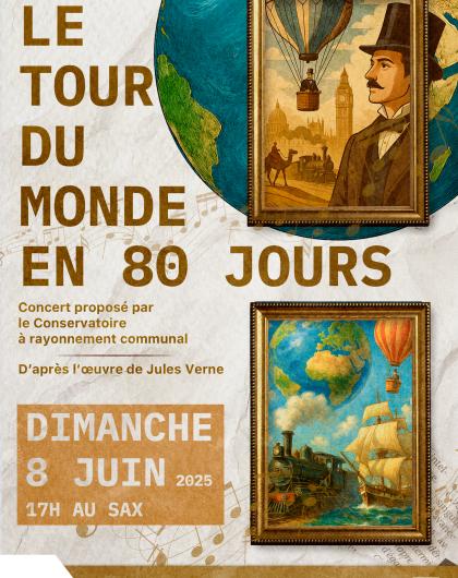 Affiche du tour du monde en 80 jours