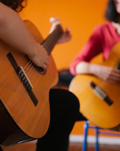 Illustration d'un cours de guitare