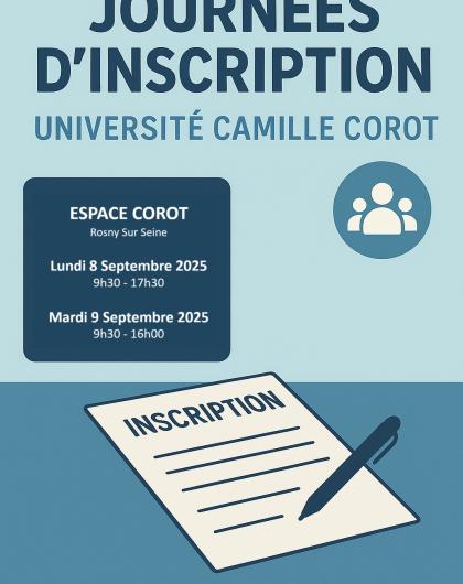 Inscriptions 2025 2026 Université Camille Corot