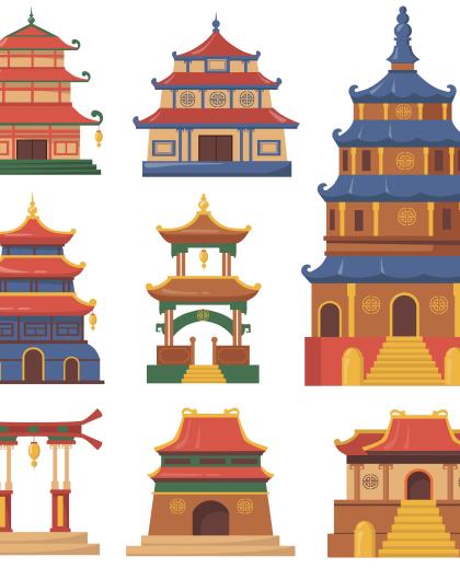 Dessins de constructions chinoises