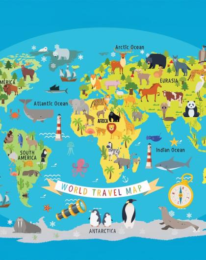 planisphère illustré