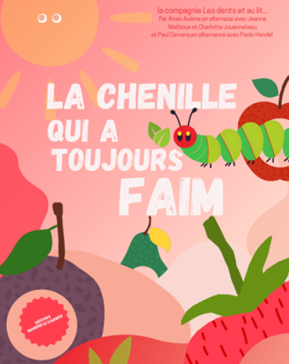 Le jour se lève, un œuf éclot. Une petite chenille en sort tout affamée. Sous le regard amusé du soleil, une petite chenille va chercher dans la nature de bons fruits afin de se nourrir et grandir. 