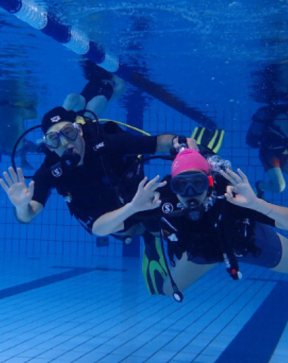 Baptême de plongée