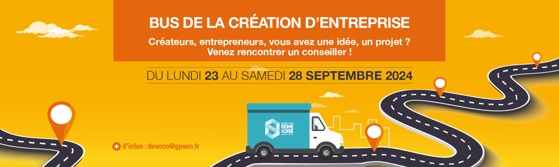 Bus de la création d'entreprise du 23 au 28 septembre 2024