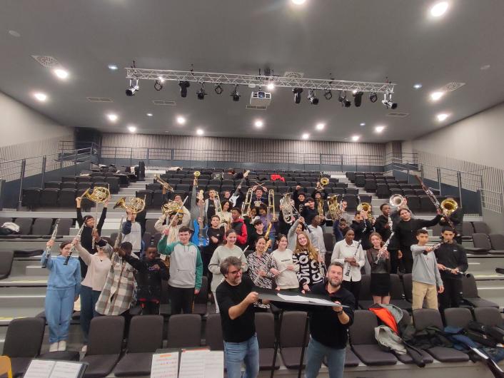 Concert de l'orchestre à l'école