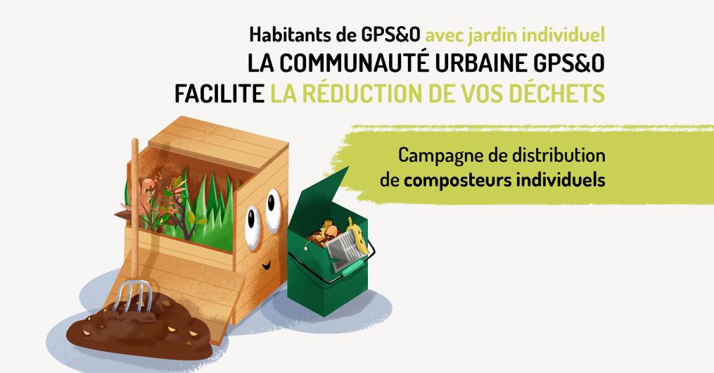 Campagne de distribution de composteurs pour logements individuels sur le territoire GPS&O