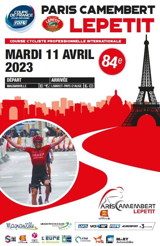 Affiche Course Cycliste Paris-Camembert 2023