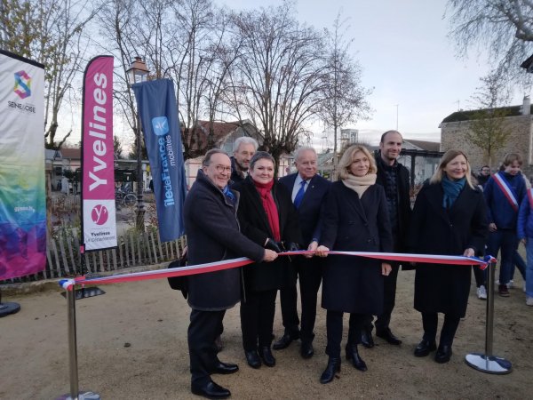 Inauguration du pôle gare Eole de Villennes-sur-Seine, 6 décembre 2023