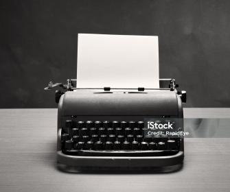 Photo d'une machine à écrire