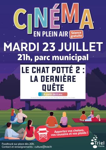 Affiche ciné plein air juillet 2024