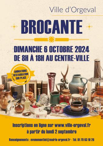 Affiche de la brocante d'Orgeval 2024