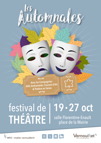 Les automnales, festival de théâtre du 19 au 27 octobre, salle Florentine Enault à Vernouillet.