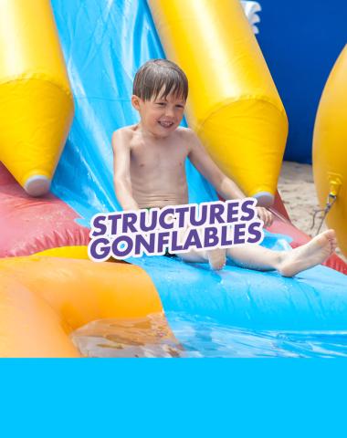 animation piscine : structures gonflables