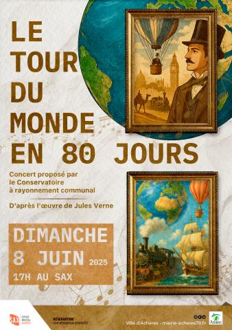 Affiche du tour du monde en 80 jours
