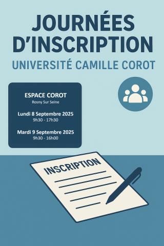 Inscriptions 2025 2026 Université Camille Corot