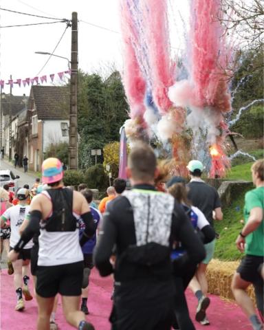 Photo du départ du Trail des Coteaux de Guerville