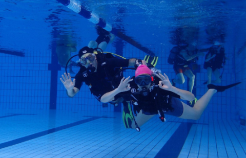 Baptême de plongée