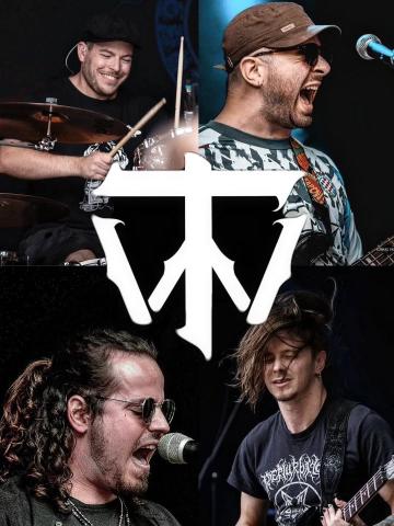 Montage des portraits des membres du groupe Tumblwudd 