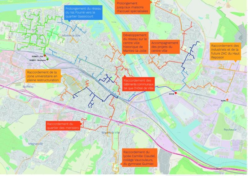 Tracé de réseaux RCU Mantois