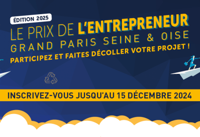 Visuel Prix de l'entrepreneur GPS&O 2025 - Candidatures du 2 septembre au 15 décembre 2024